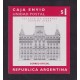 ARGENTINA SERVICIO SELLO PARA CAJAS ENVIO GJ 9A ESTAMPILLA NUEVA MINT VARIEDAD SIN TROQUELAR U$ 40